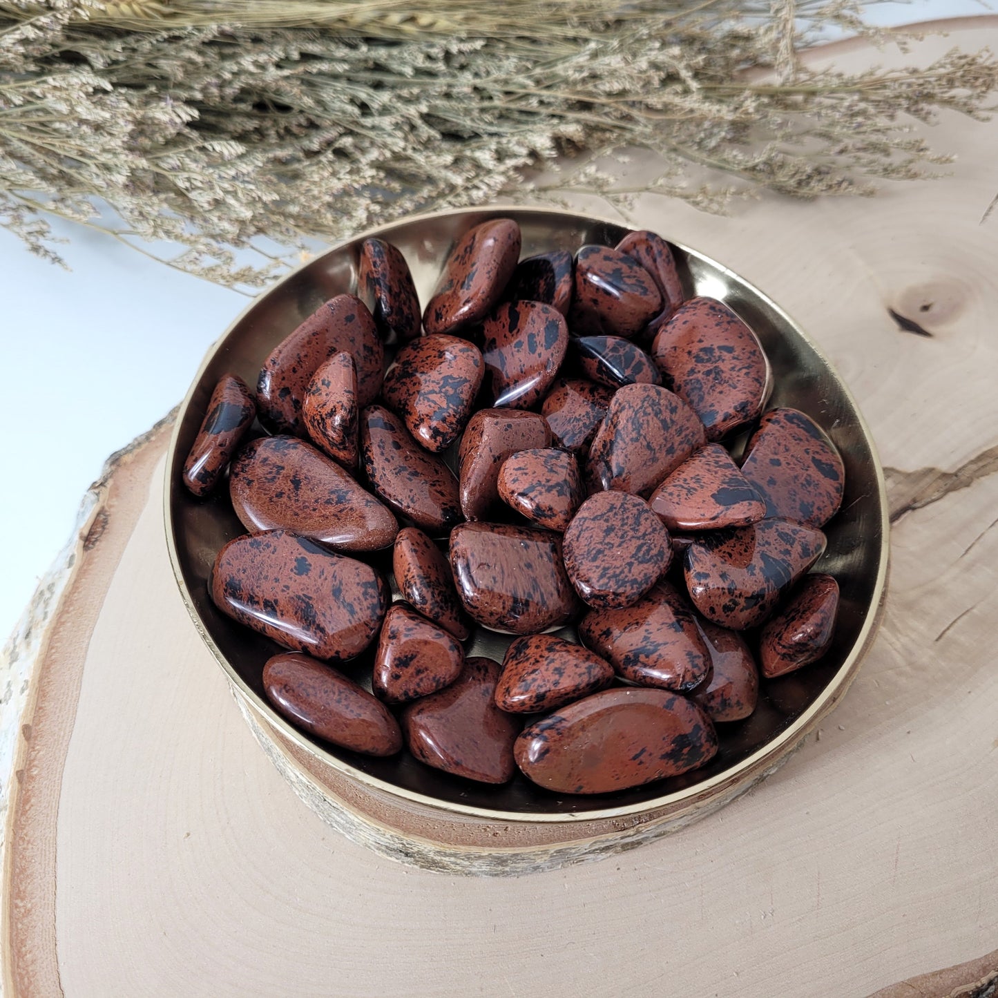 Mahagoni Obsidian Trommelstein