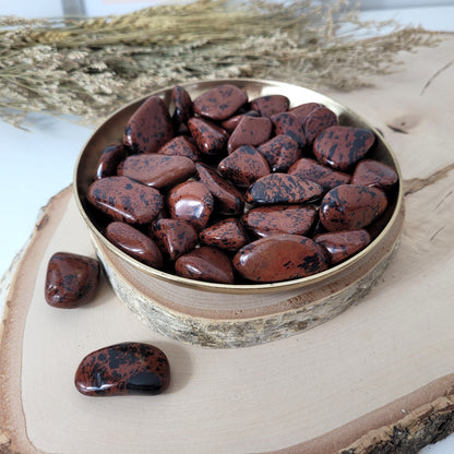 Mahagoni Obsidian Trommelstein