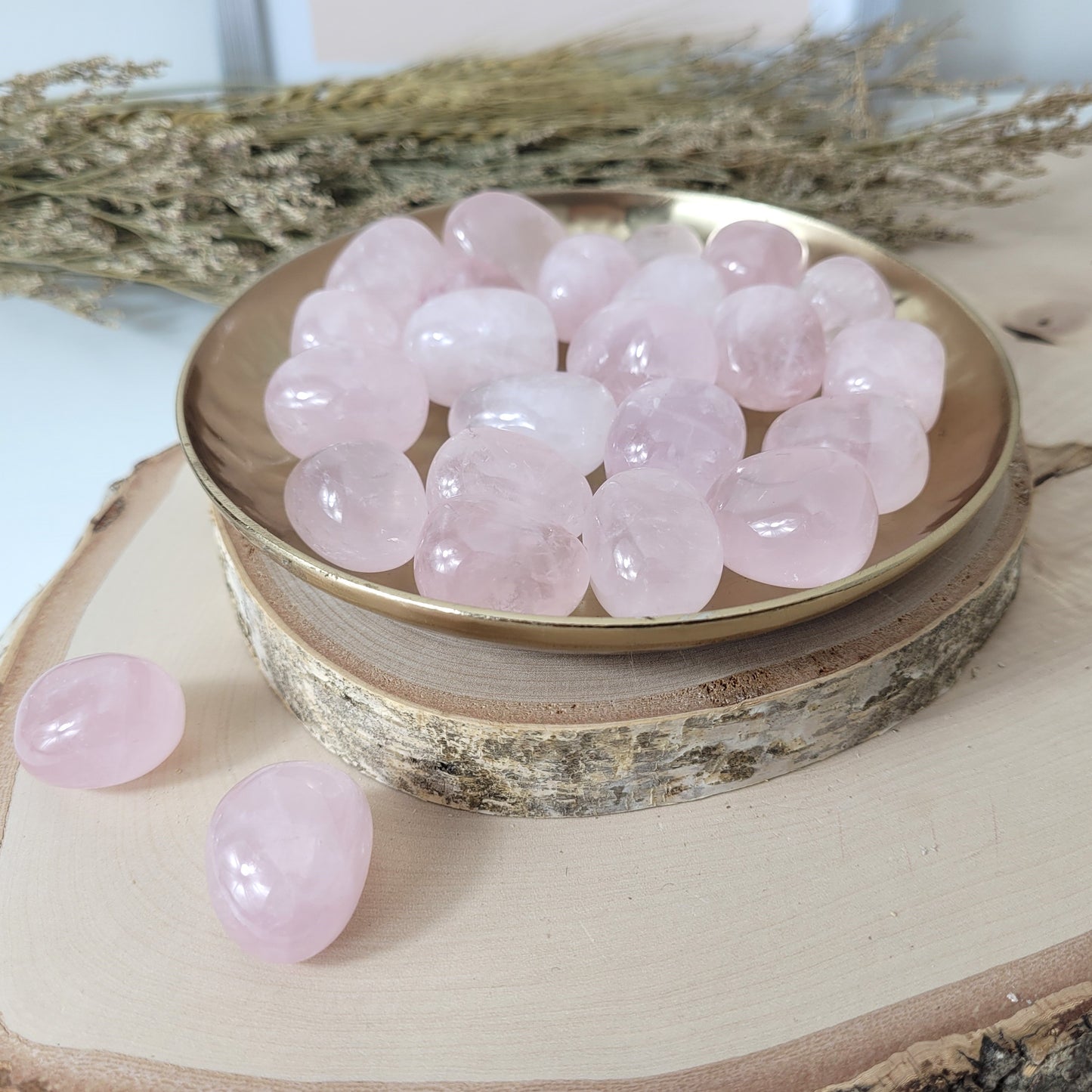 Rosenquarz A-Qualität Trommelstein