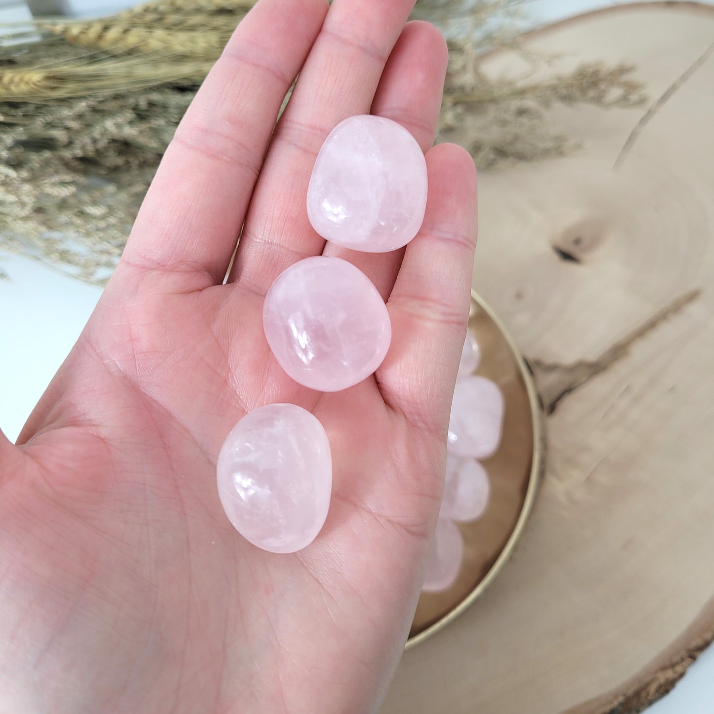 Rosenquarz A-Qualität Trommelstein