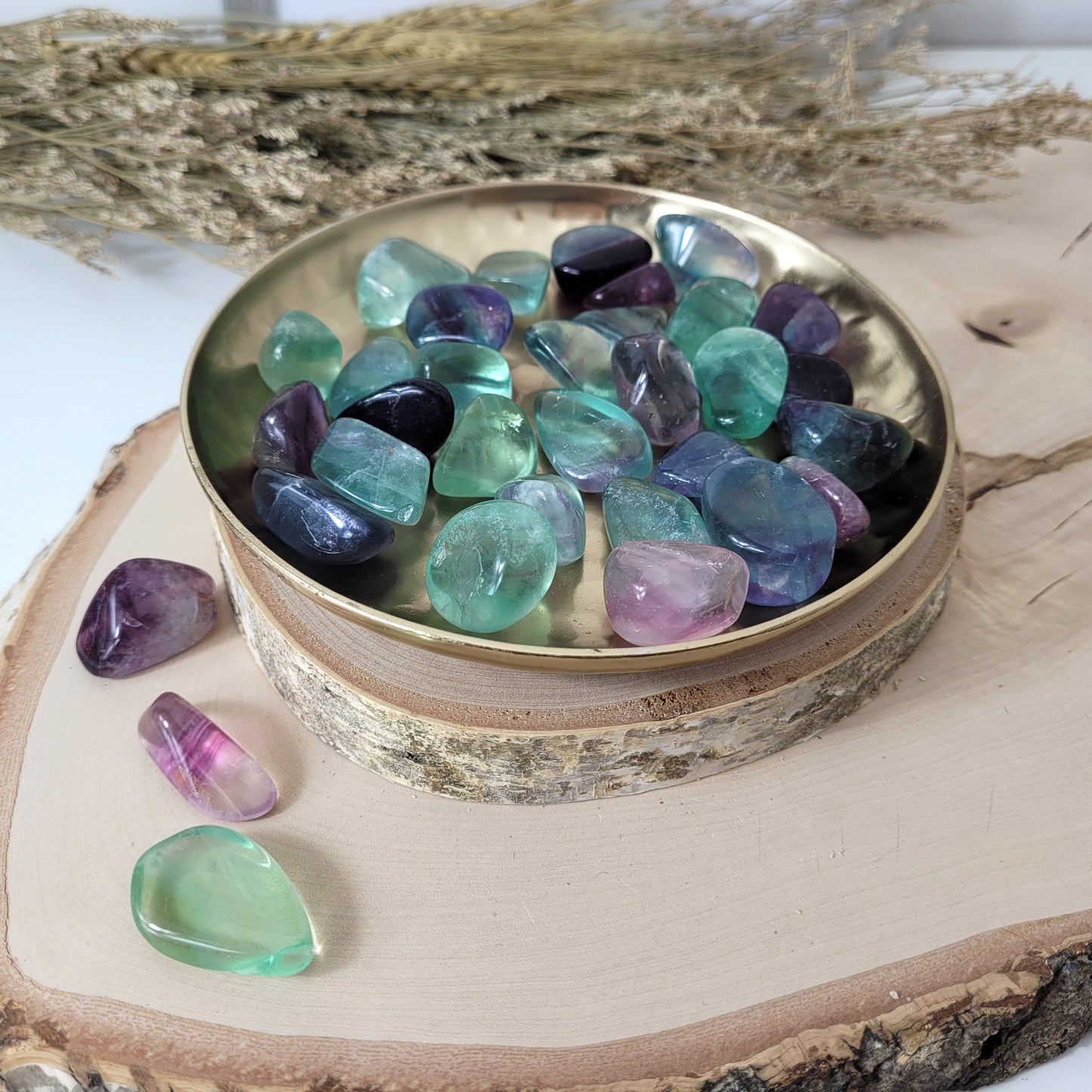 Fluorit Trommelstein