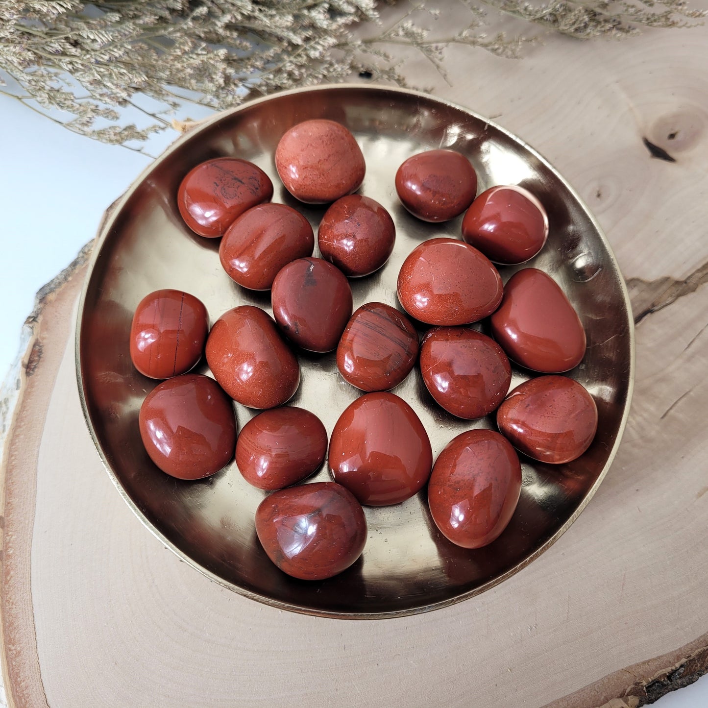 Roter Jaspis Trommelstein