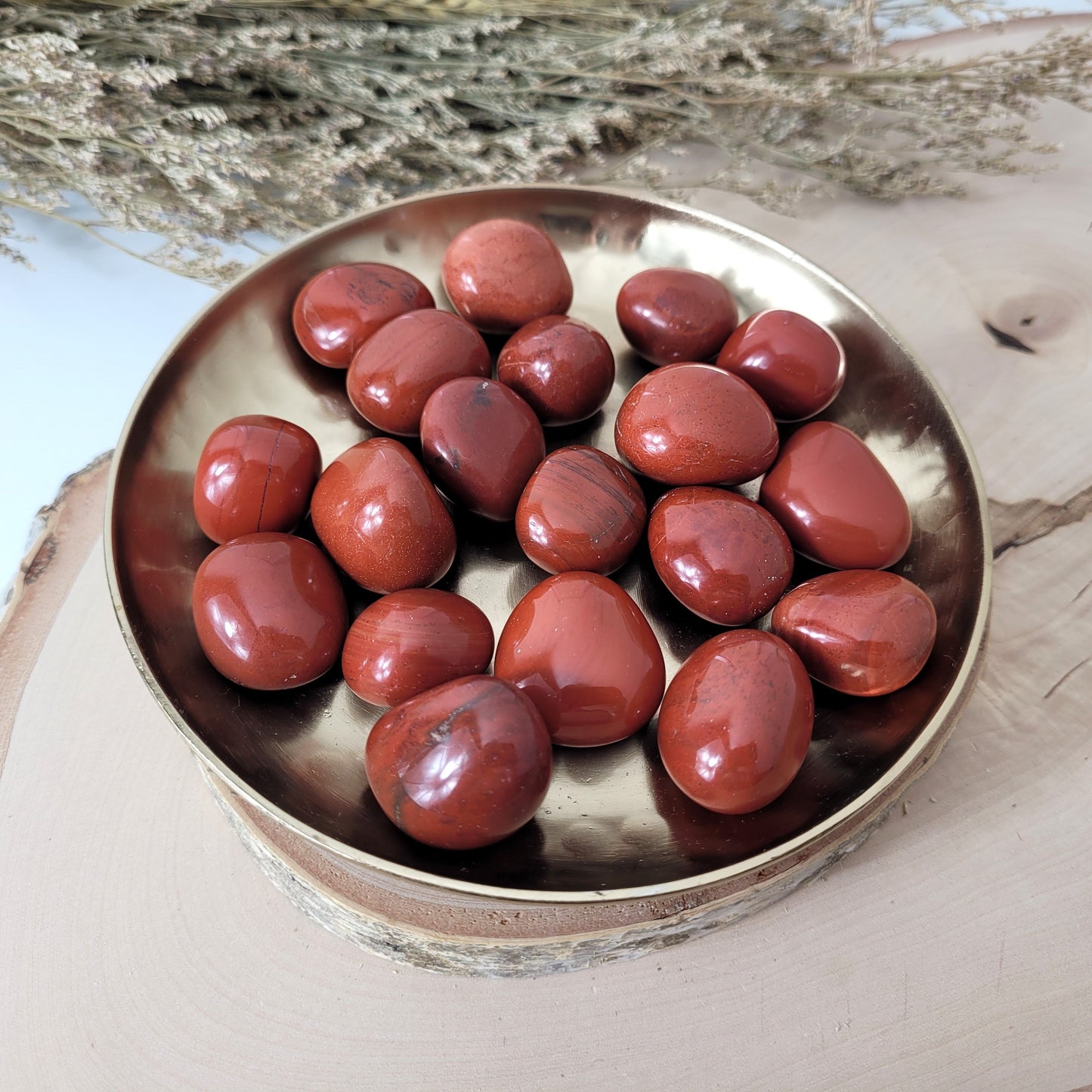 Roter Jaspis Trommelstein