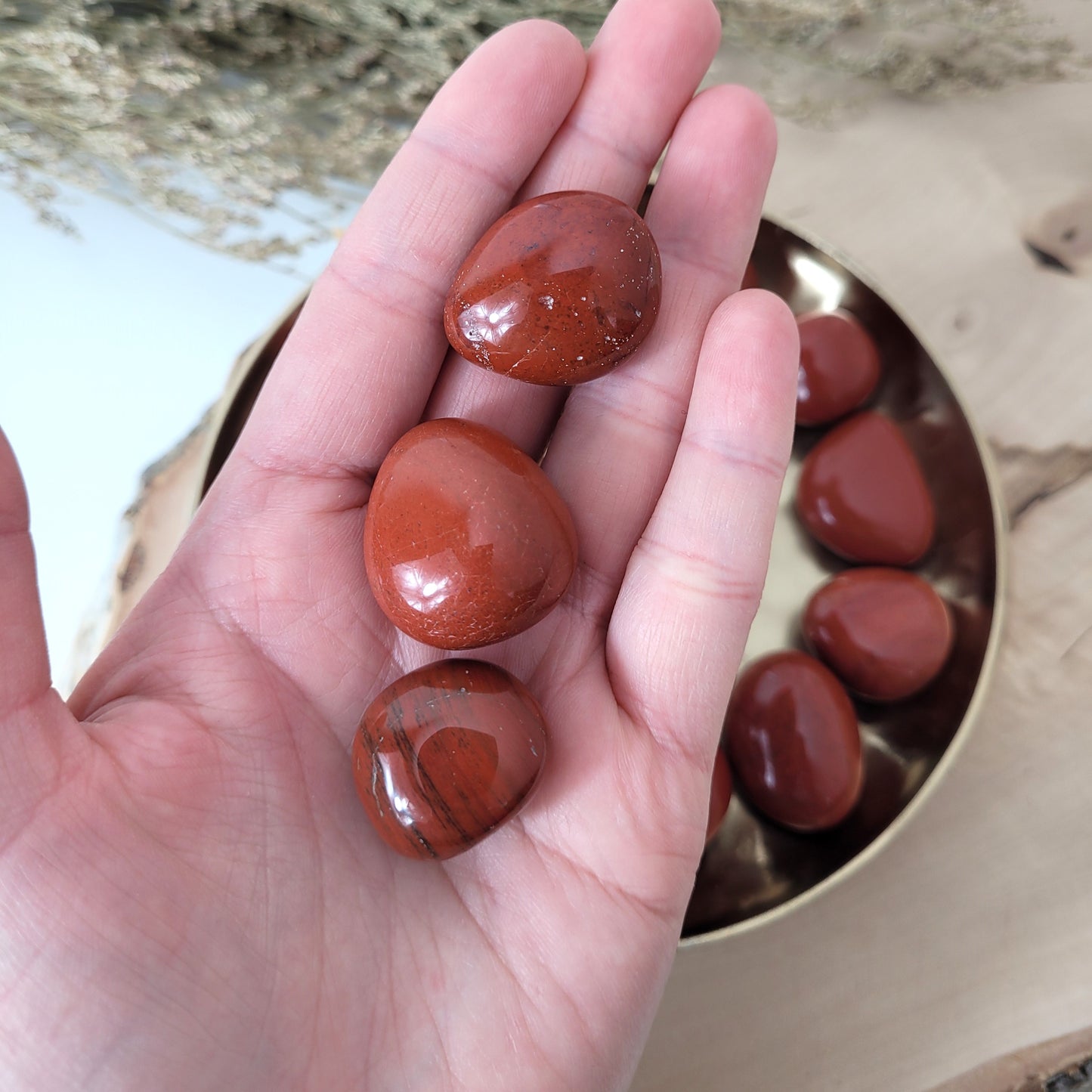 Roter Jaspis Trommelstein