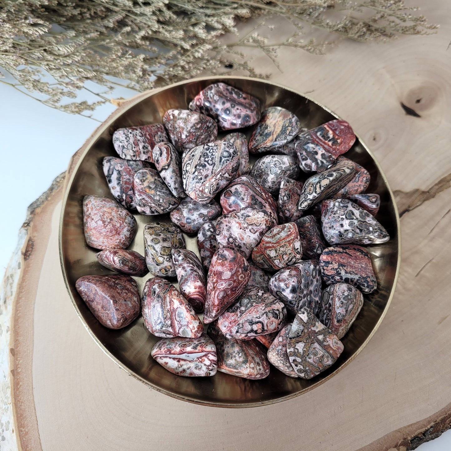 Leoparden Jaspis Trommelstein