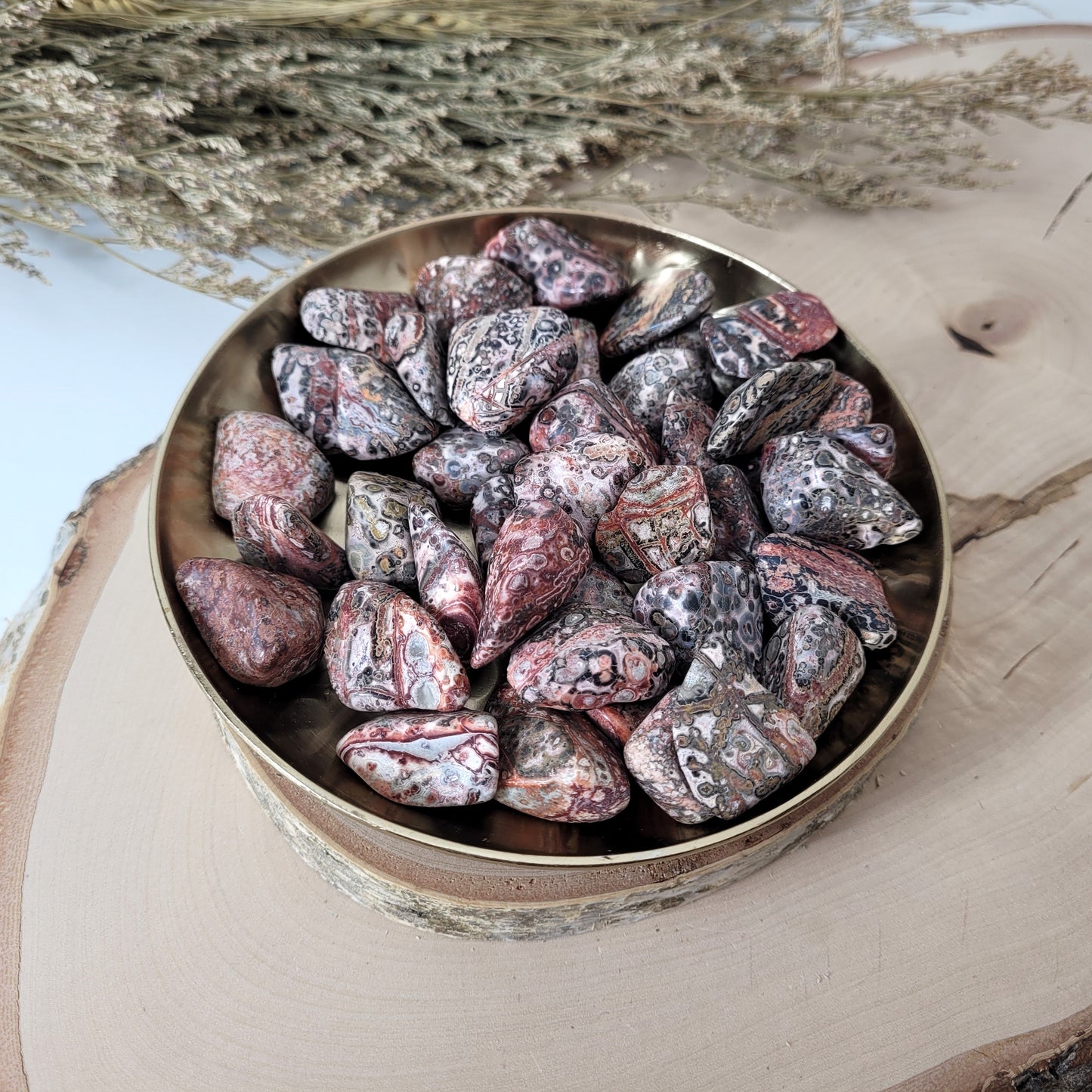 Leoparden Jaspis Trommelstein