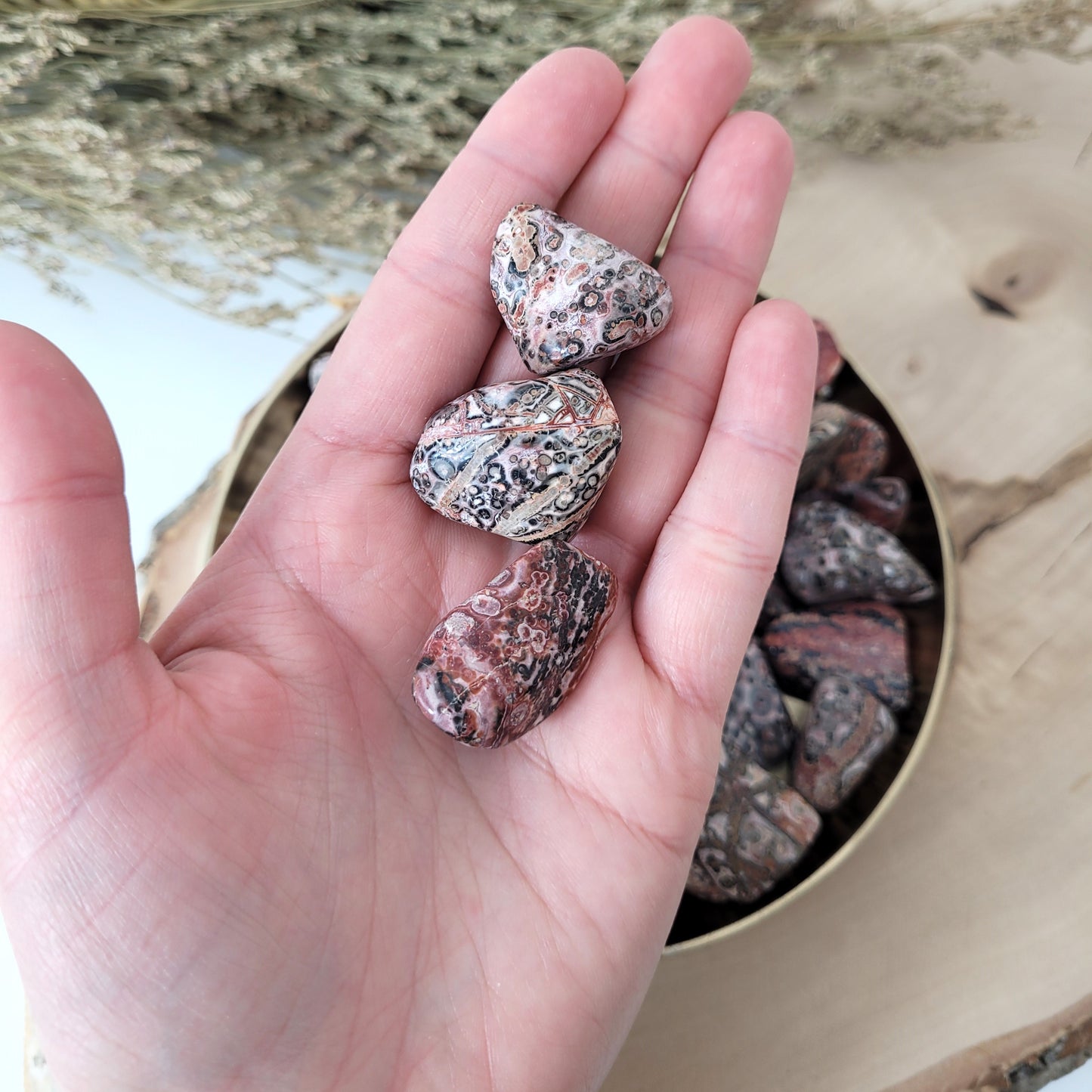 Leoparden Jaspis Trommelstein