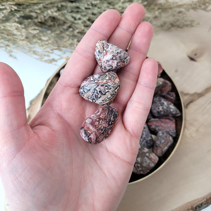 Leoparden Jaspis Trommelstein