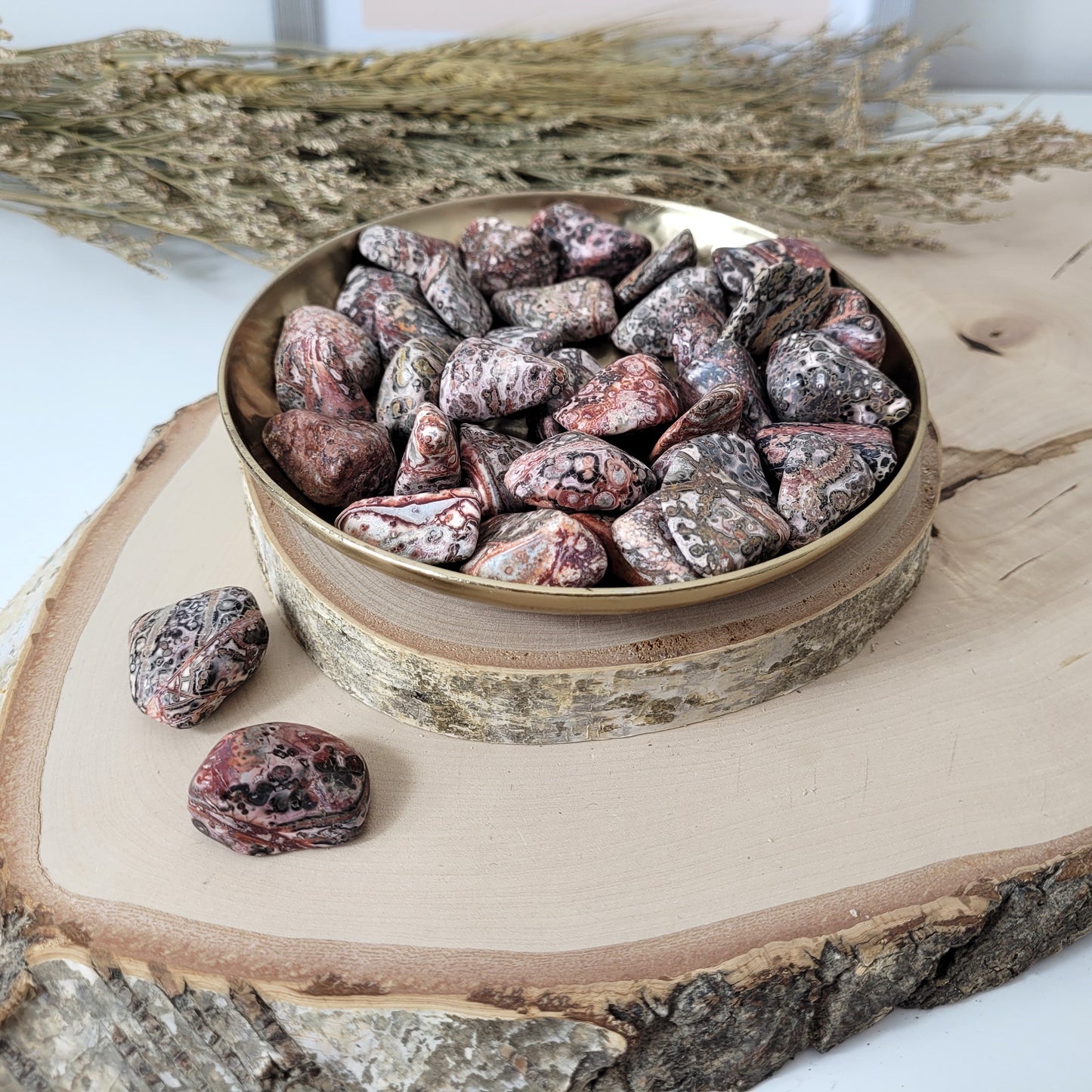 Leoparden Jaspis Trommelstein