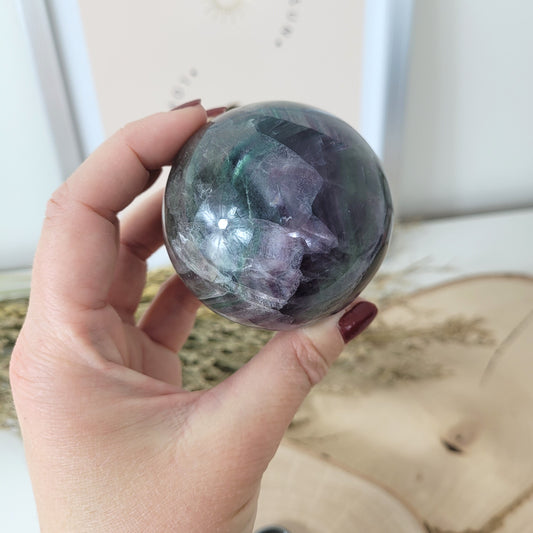 Fluorit Kugel 5,9 cm Durchmesser, 374g