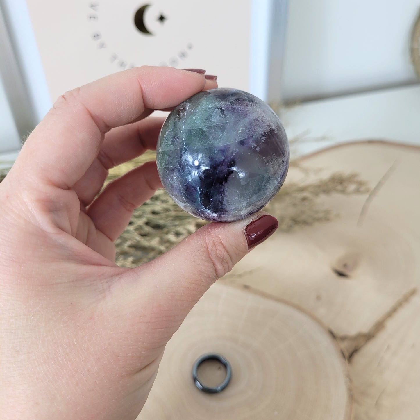 Fluorit Kugel 4,4 cm Durchmesser, 149g