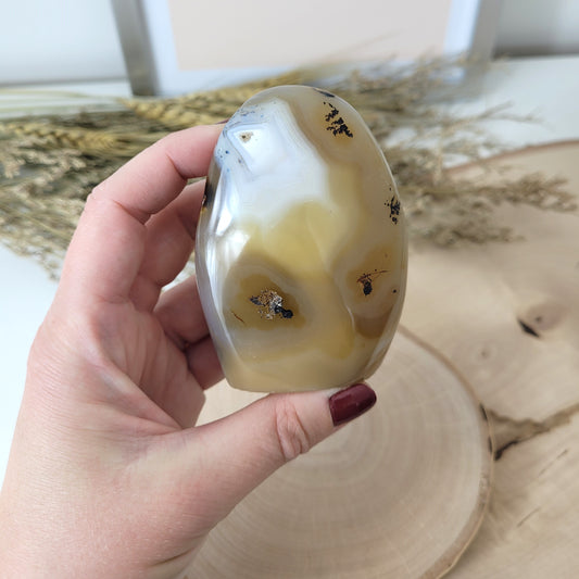 Dendriten Achat Freiform 7,8 x 5,6 cm