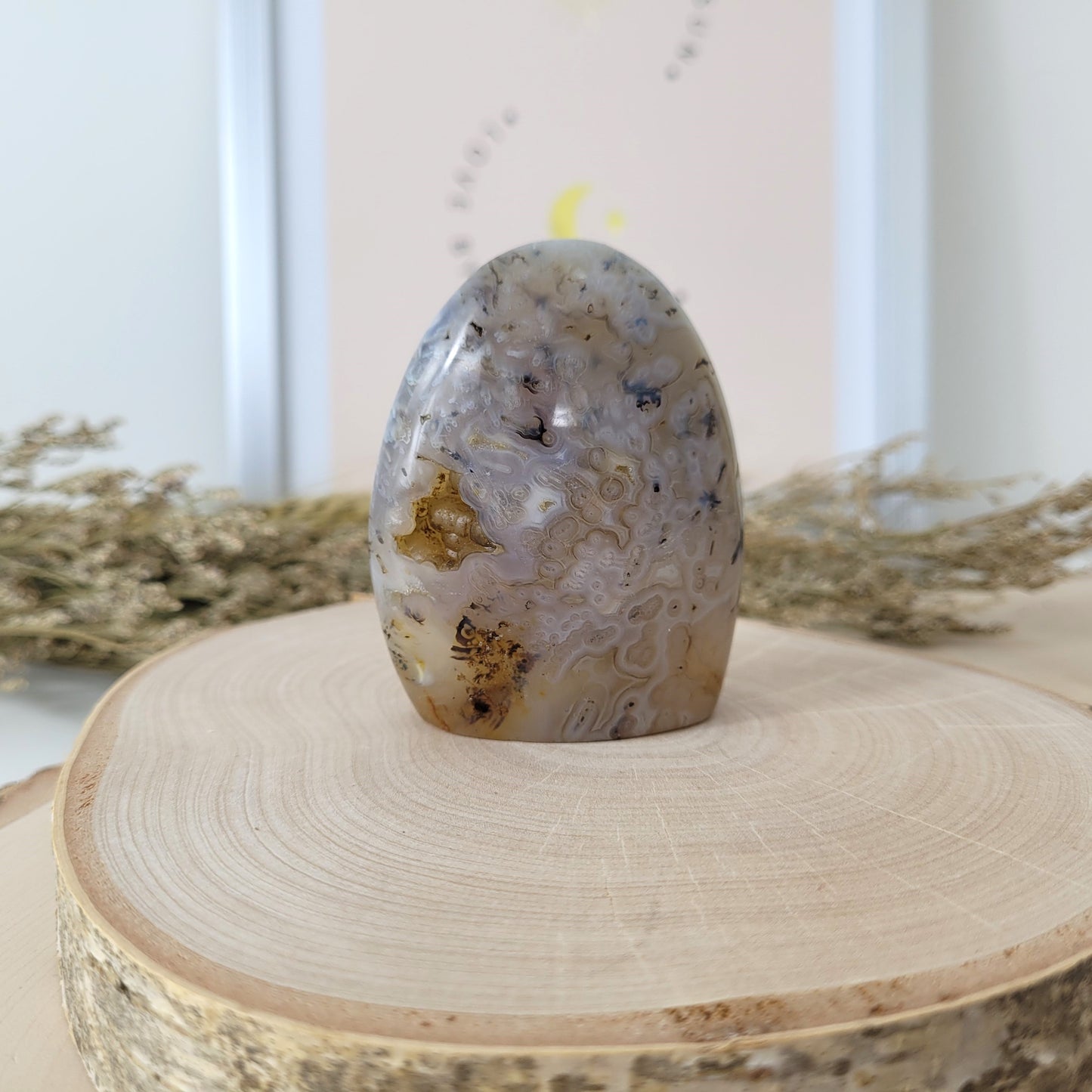 Dendriten Achat Freiform 6,6 x 5,3 cm