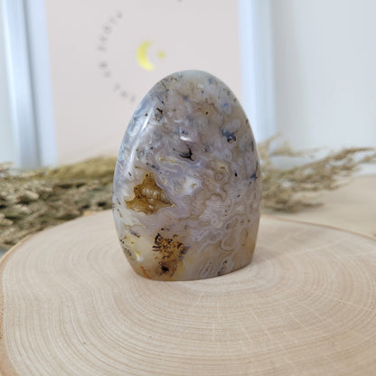 Dendriten Achat Freiform 6,6 x 5,3 cm