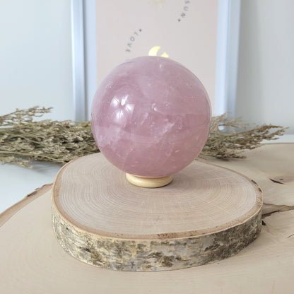 Rosenquarz Sternrosenquarz Kugel 8,3 cm Durchmesser, 817g