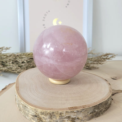 Rosenquarz Sternrosenquarz Kugel 8,3 cm Durchmesser, 817g