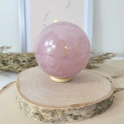 Rosenquarz Sternrosenquarz Kugel 8,3 cm Durchmesser, 817g