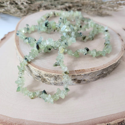 Splitterarmband Prehnit mit Epidot