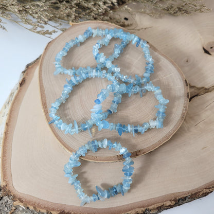 Splitterarmband Aquamarin