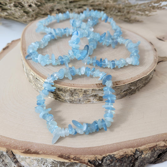 Splitterarmband Aquamarin
