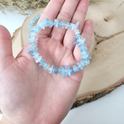 Splitterarmband Aquamarin