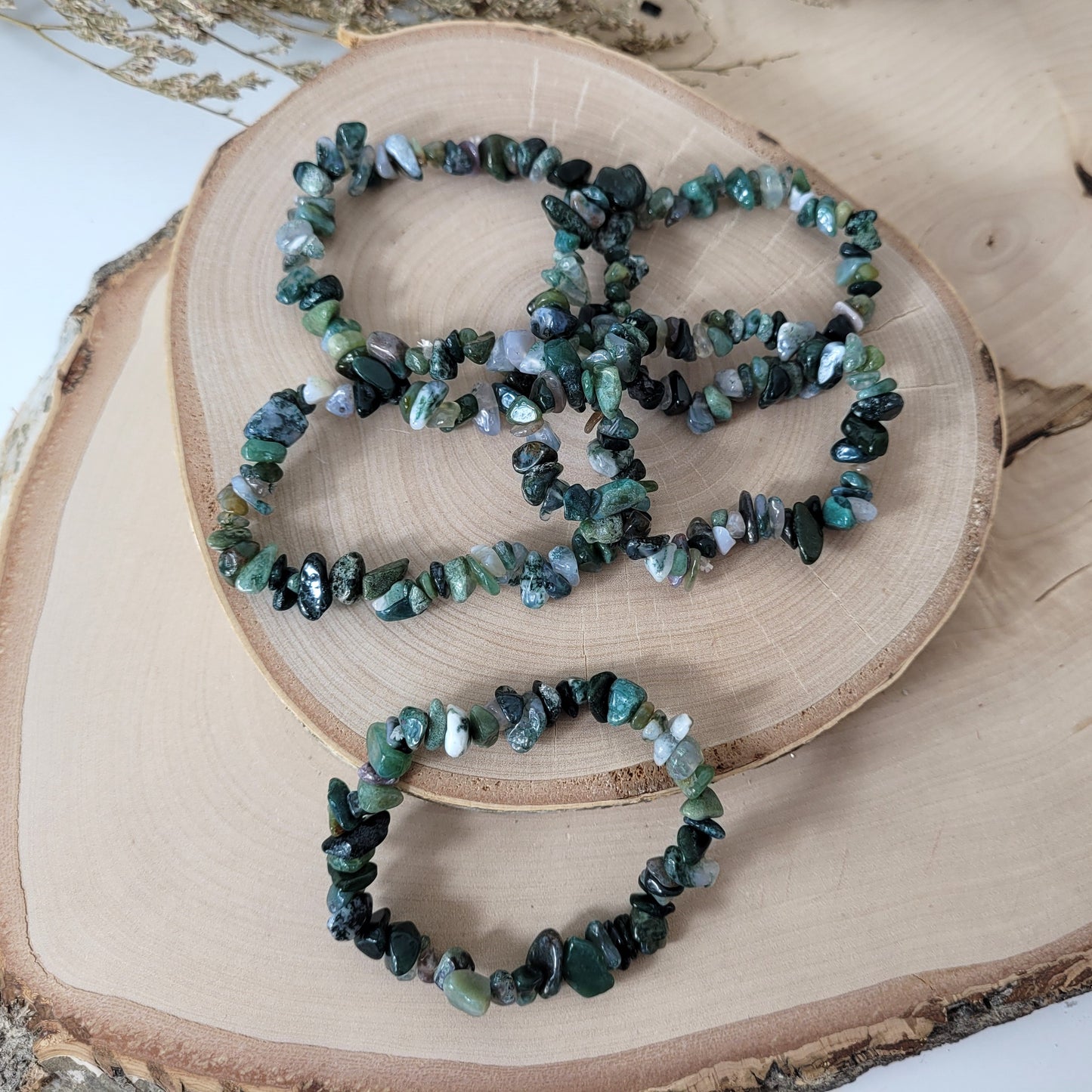 Splitterarmband Moosachat