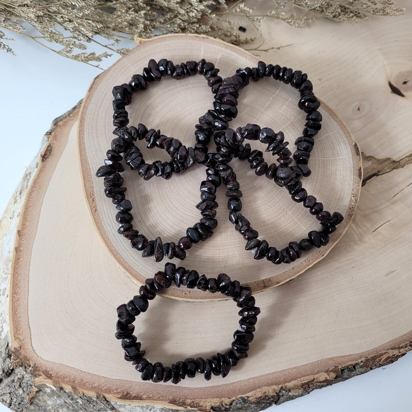 Splitterarmband Granat