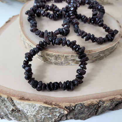 Splitterarmband Granat