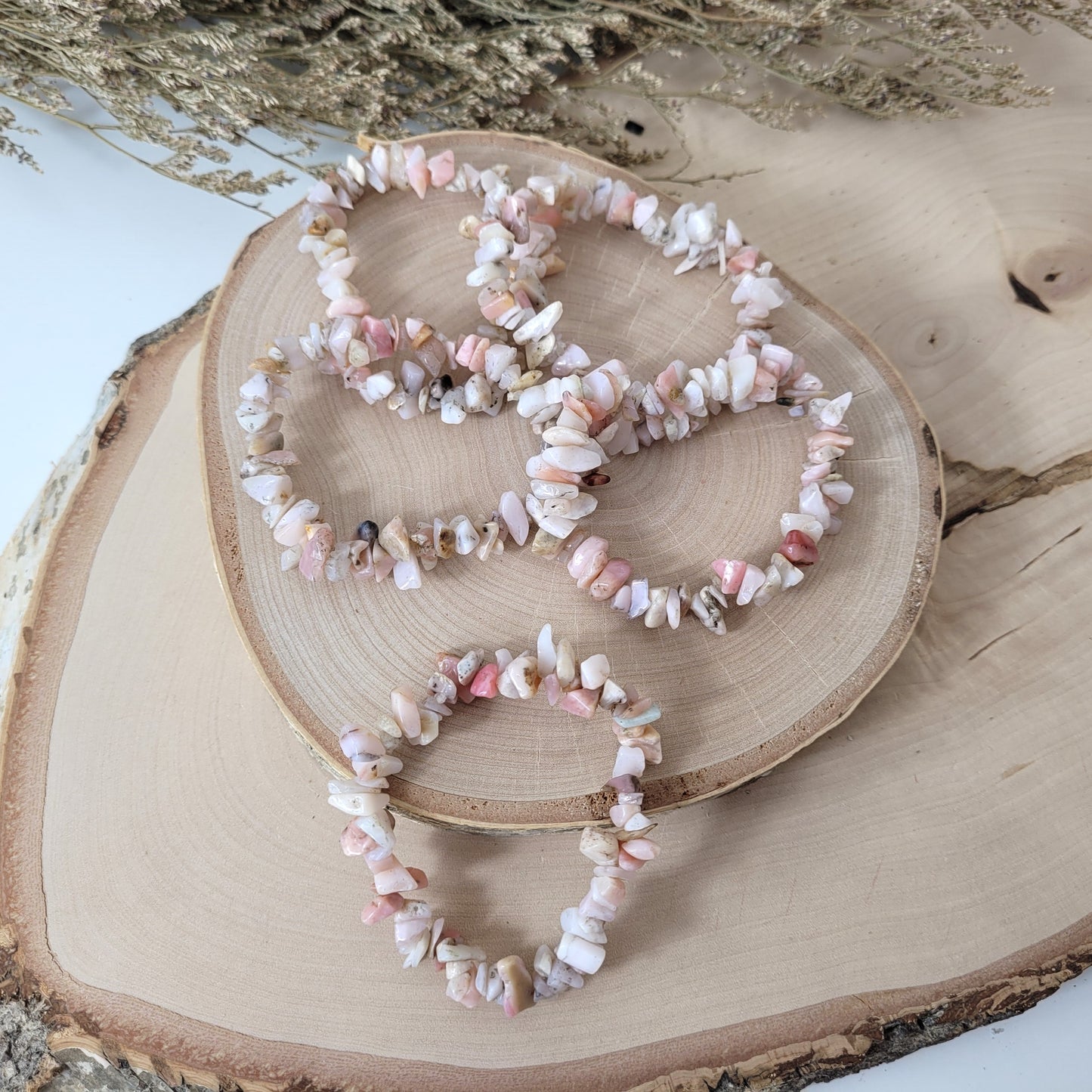 Splitterarmband Andenopal pink