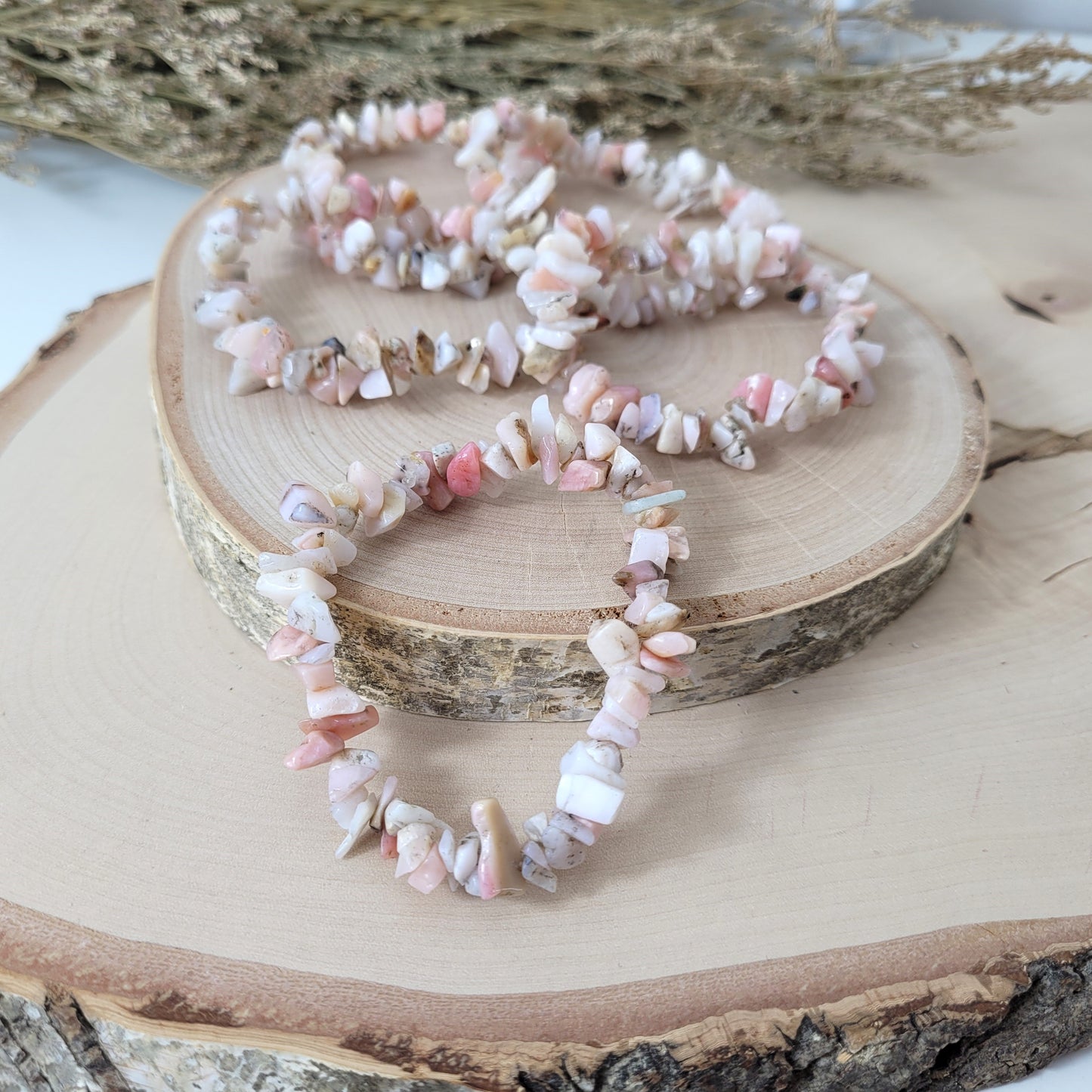 Splitterarmband Andenopal pink