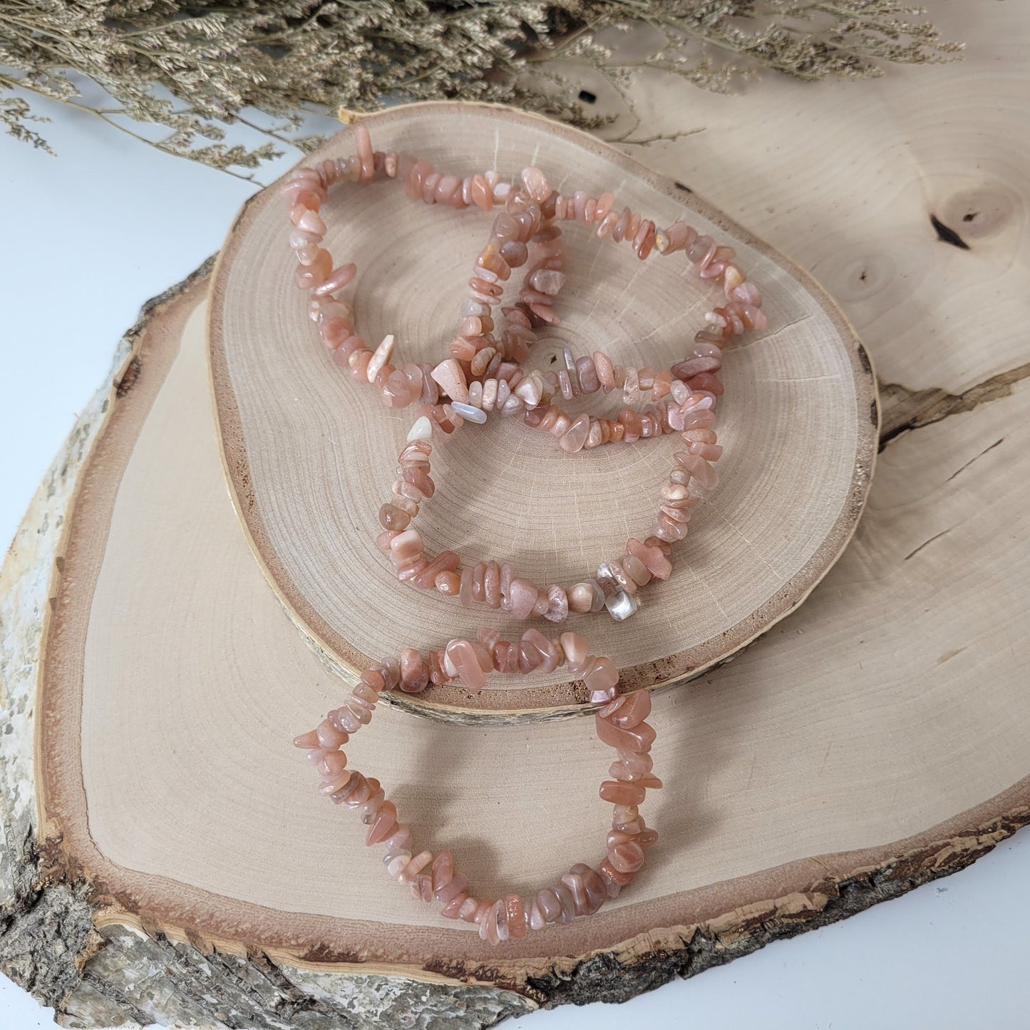 Splitterarmband Mondstein