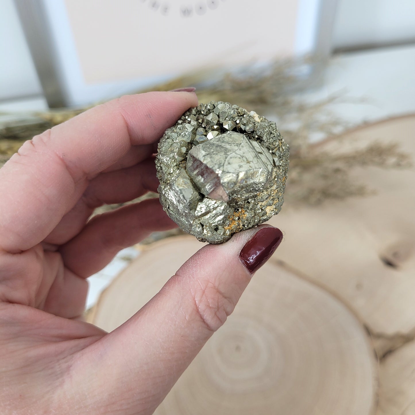 Pyrit Kristallstufe 3,5 x 3,4 cm