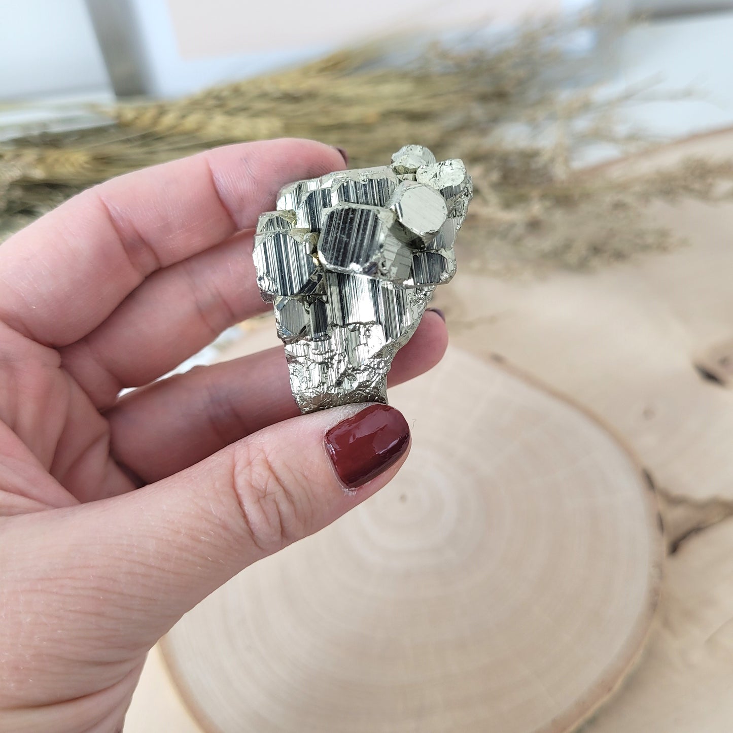 Pyrit Kristallstufe 5,1 x 3 cm