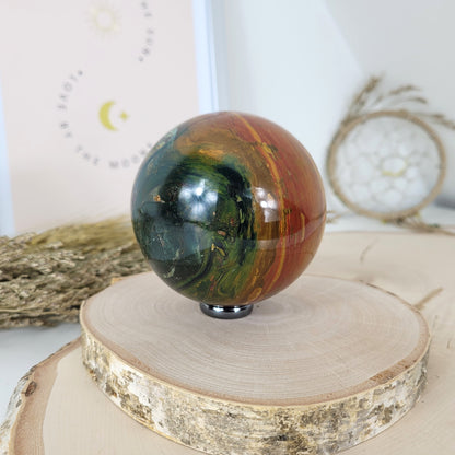 Ozean Jaspis Kugel 8,3cm Durchmesser, 802g
