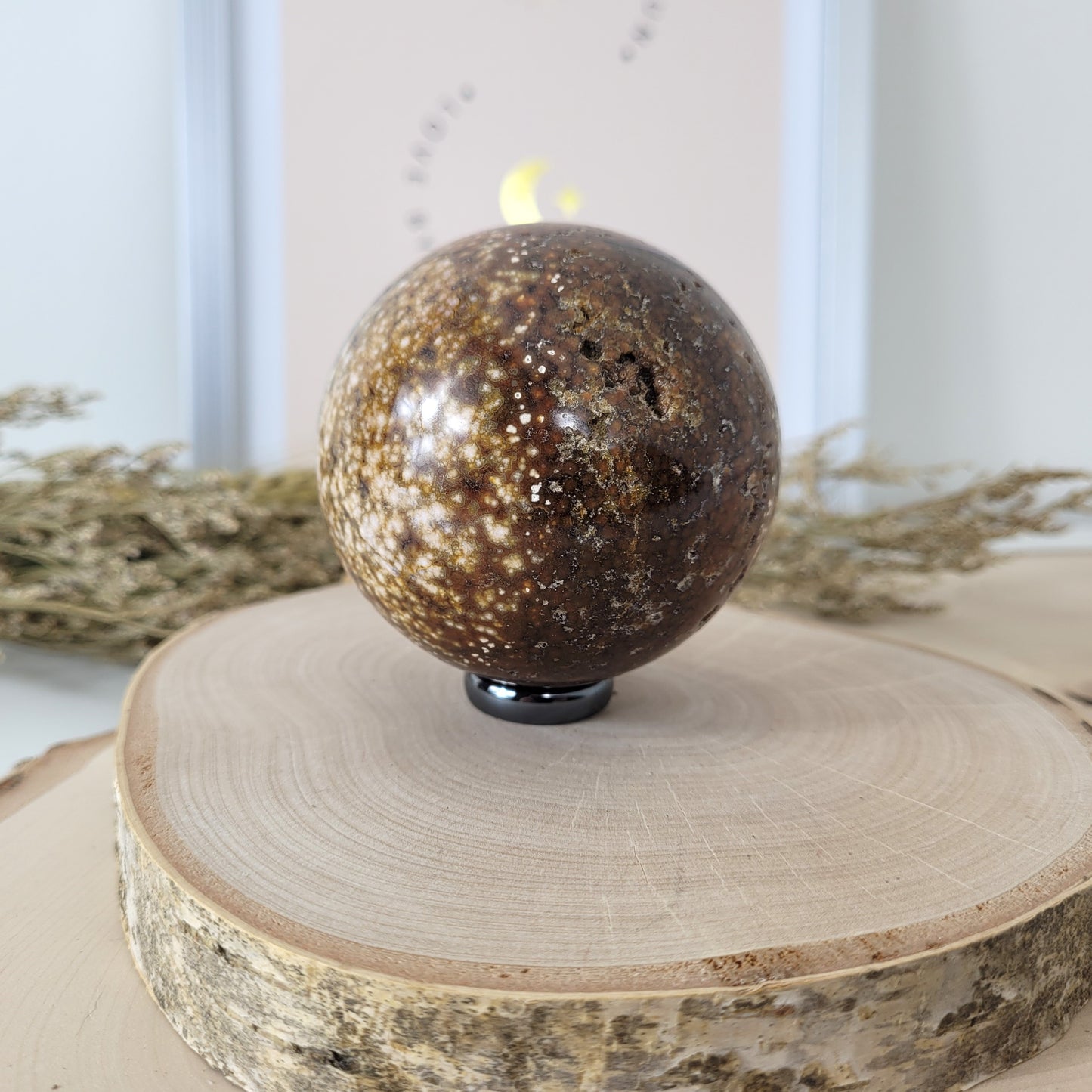 Ozean Jaspis Kugel 6,8cm Durchmesser, 432g