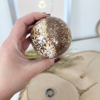 Ozean Jaspis Kugel 6,8cm Durchmesser, 432g