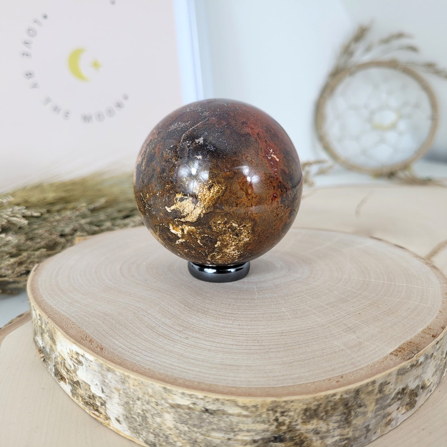 Ozean Jaspis Kugel 5,9cm Durchmesser, 301g