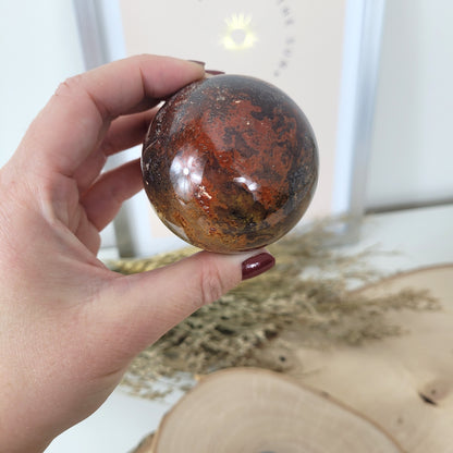 Ozean Jaspis Kugel 5,9cm Durchmesser, 301g