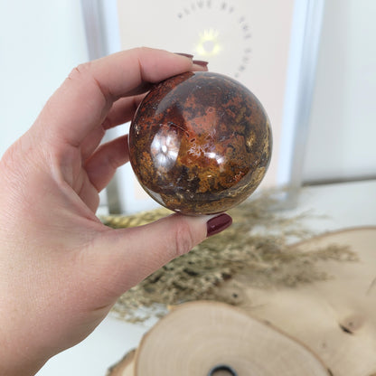Ozean Jaspis Kugel 5,9cm Durchmesser, 301g
