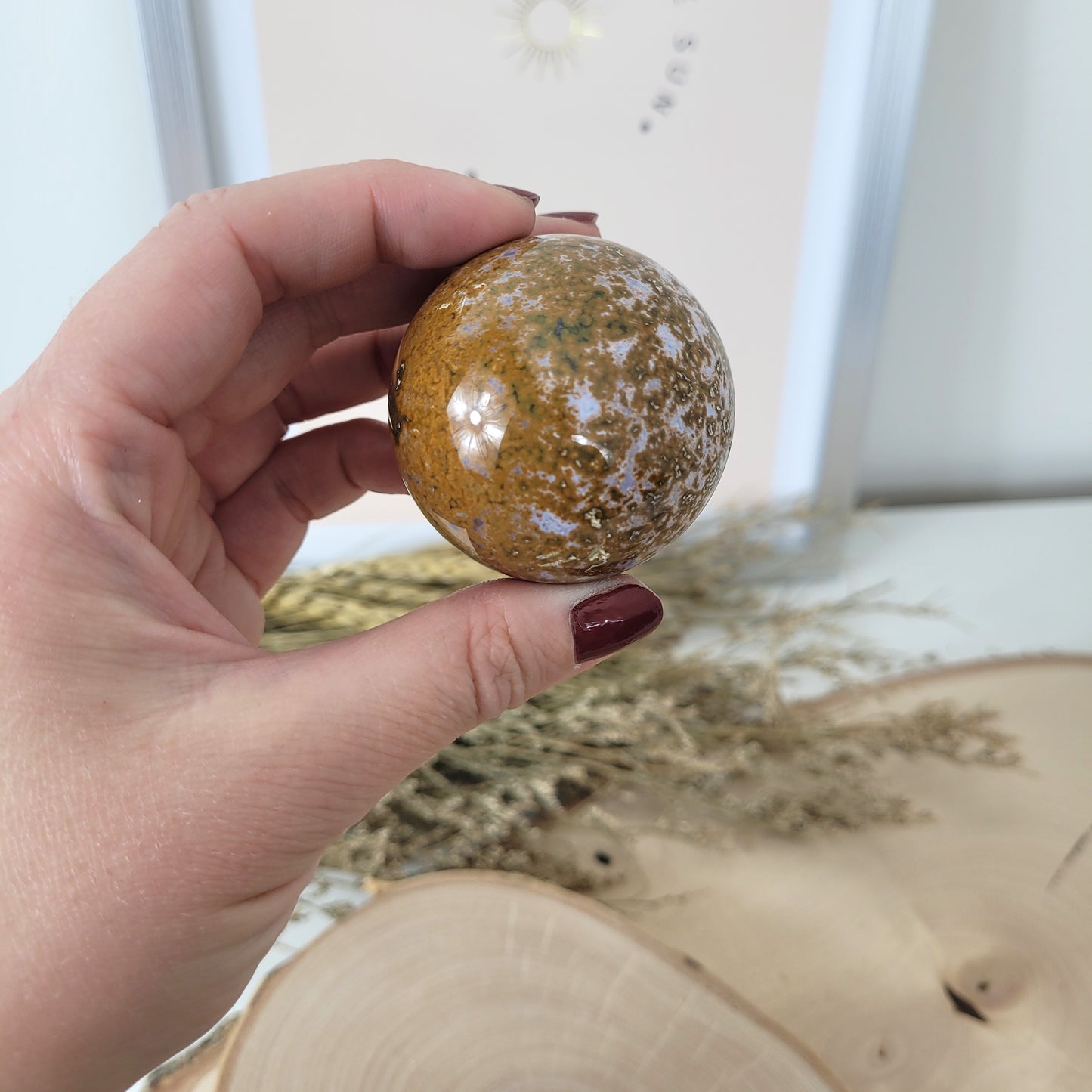Ozean Jaspis Kugel 4,6cm Durchmesser, 141g