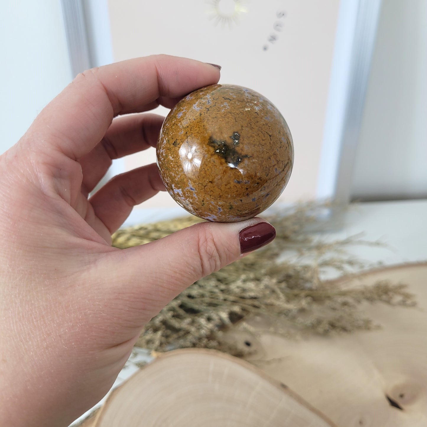 Ozean Jaspis Kugel 4,6cm Durchmesser, 141g
