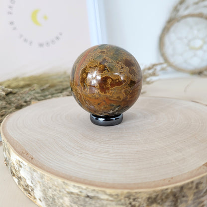 Ozean Jaspis Kugel 4,4cm Durchmesser, 128g