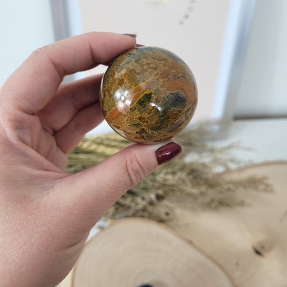 Ozean Jaspis Kugel 4,4cm Durchmesser, 128g
