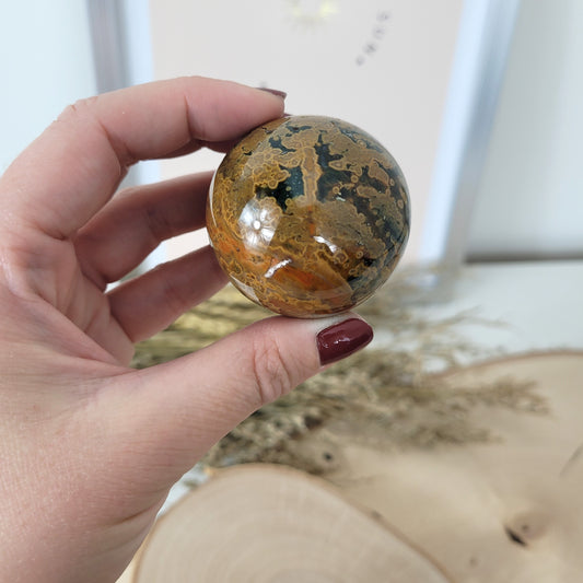 Ozean Jaspis Kugel 4,4cm Durchmesser, 128g
