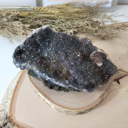 Schwarzer Amethyst 15 x 9 cm, 908g