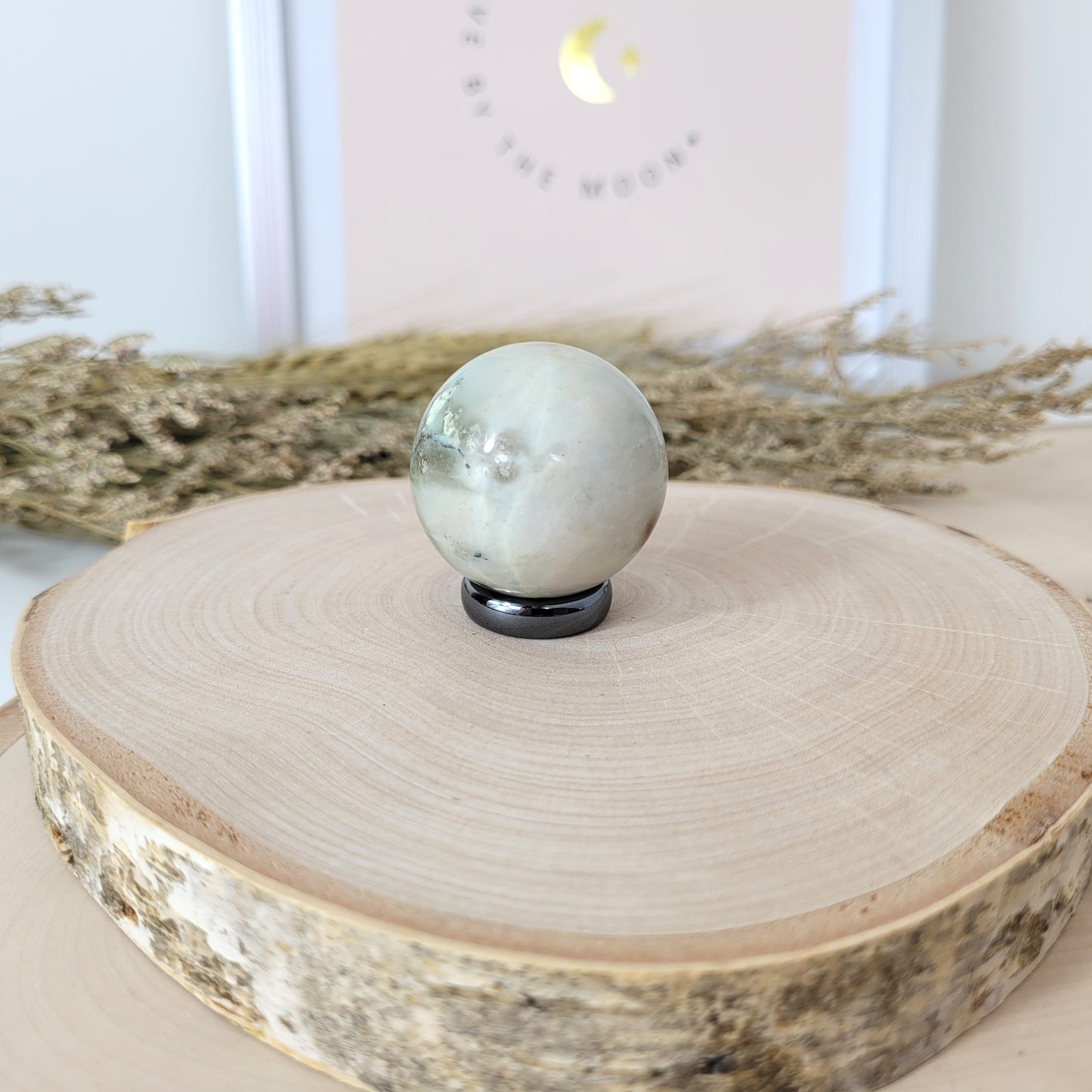 Grüner Mondstein Kugel 3,5cm Durchmesser