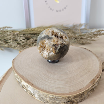 Bergkristall Opalgestein Kugel 5,4cm Durchmesser, 205g