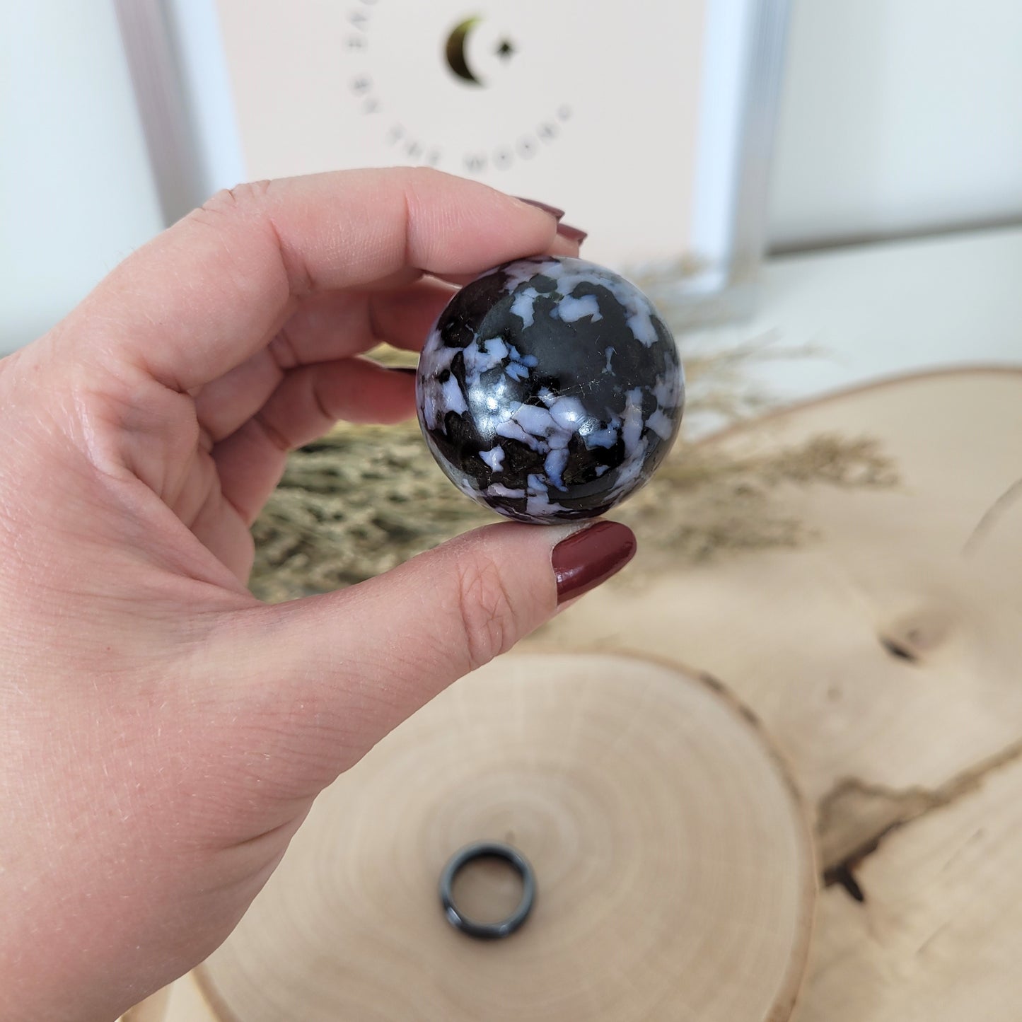 Indigo Gabbro Kugel 3,8cm Durchmesser