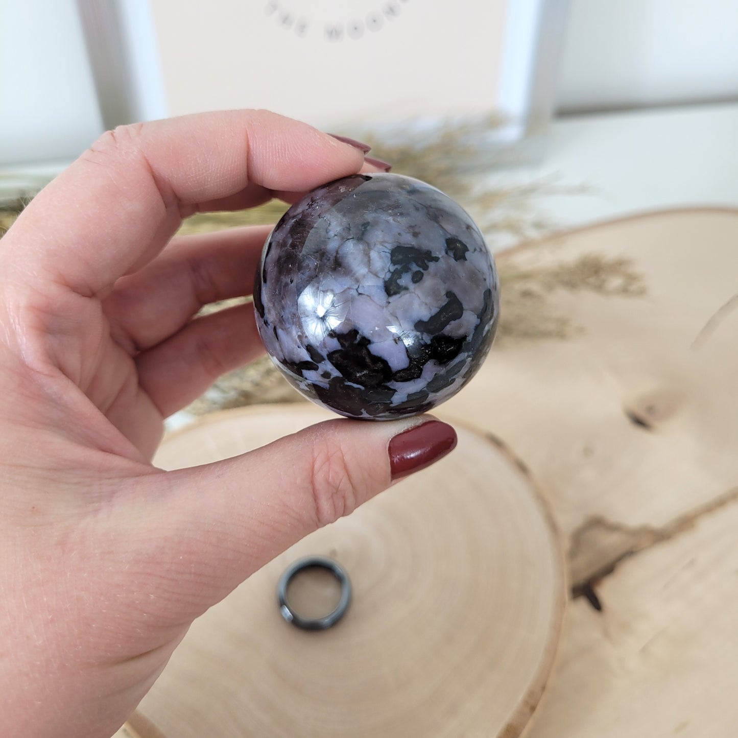 Indigo Gabbro Kugel 4,6cm Durchmesser