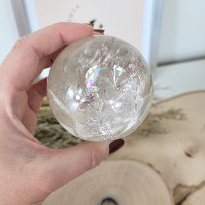 Bergkristall Kugel A-Qualität mit Phantom 7cm Durchmesser